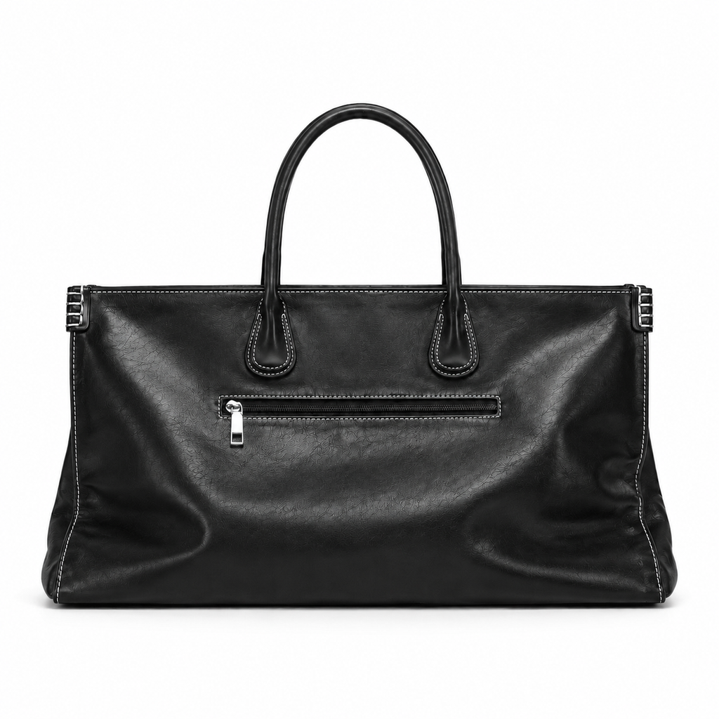 Contrast-Stitch Carryall Bag
