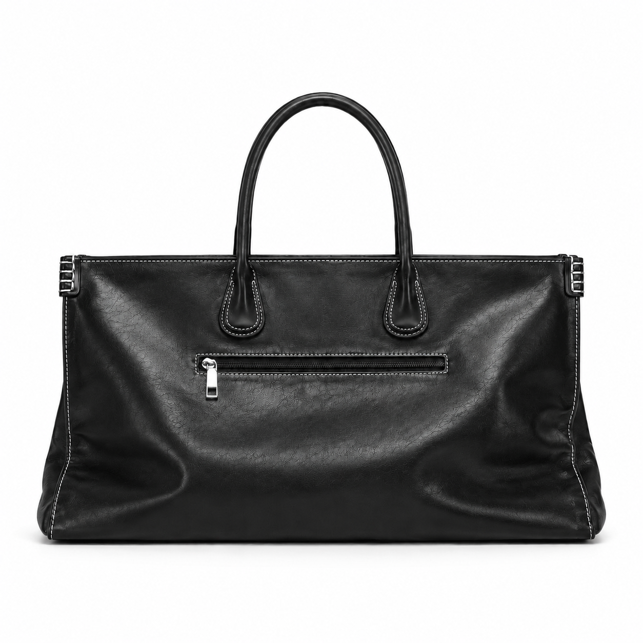Contrast-Stitch Carryall Bag