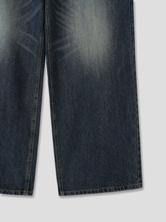 Washed Wide-Leg Denim Pants