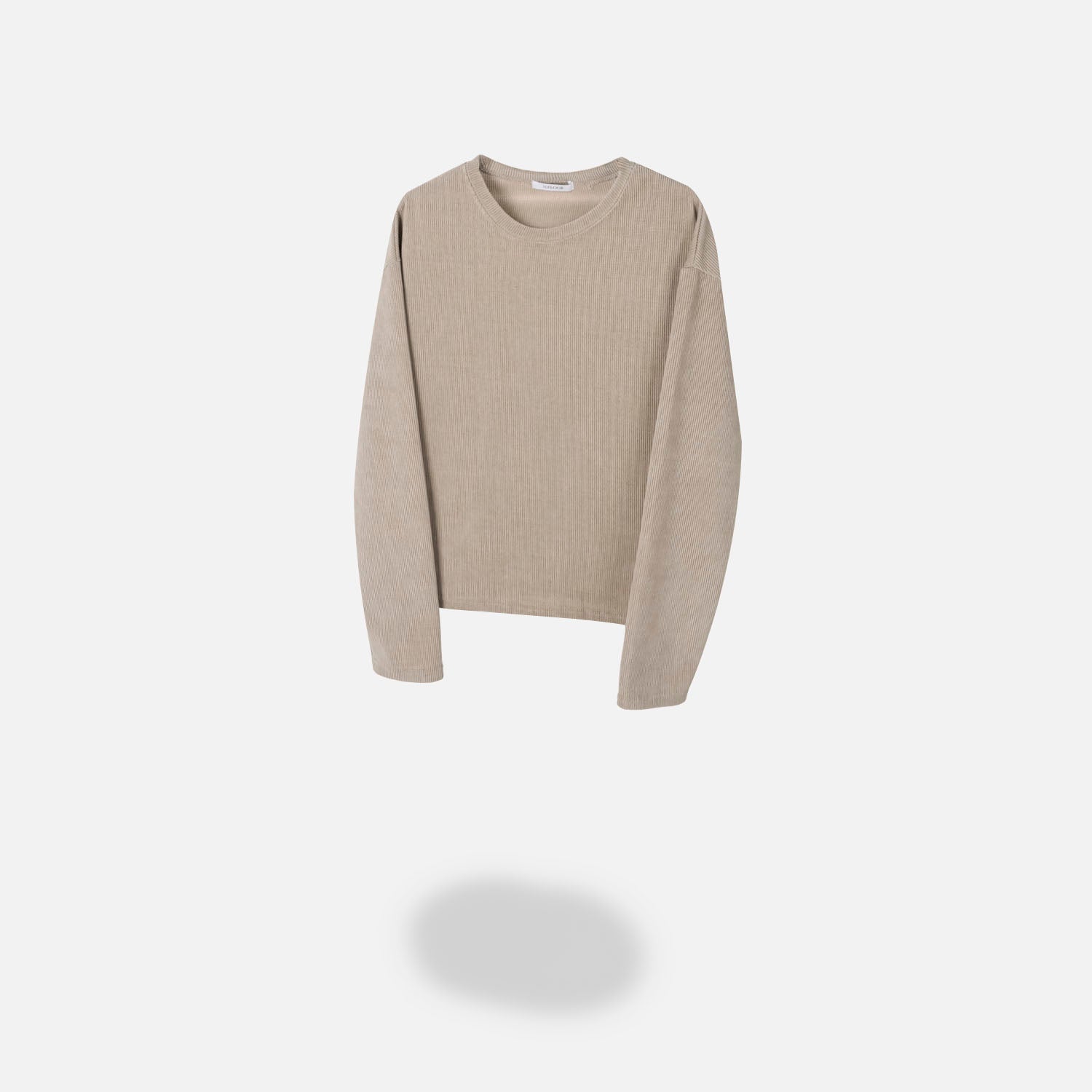 Waffle Knit Crop Long Sleeve