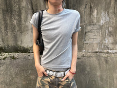 Ribbed Muscle-Fit Crew T-Shirt