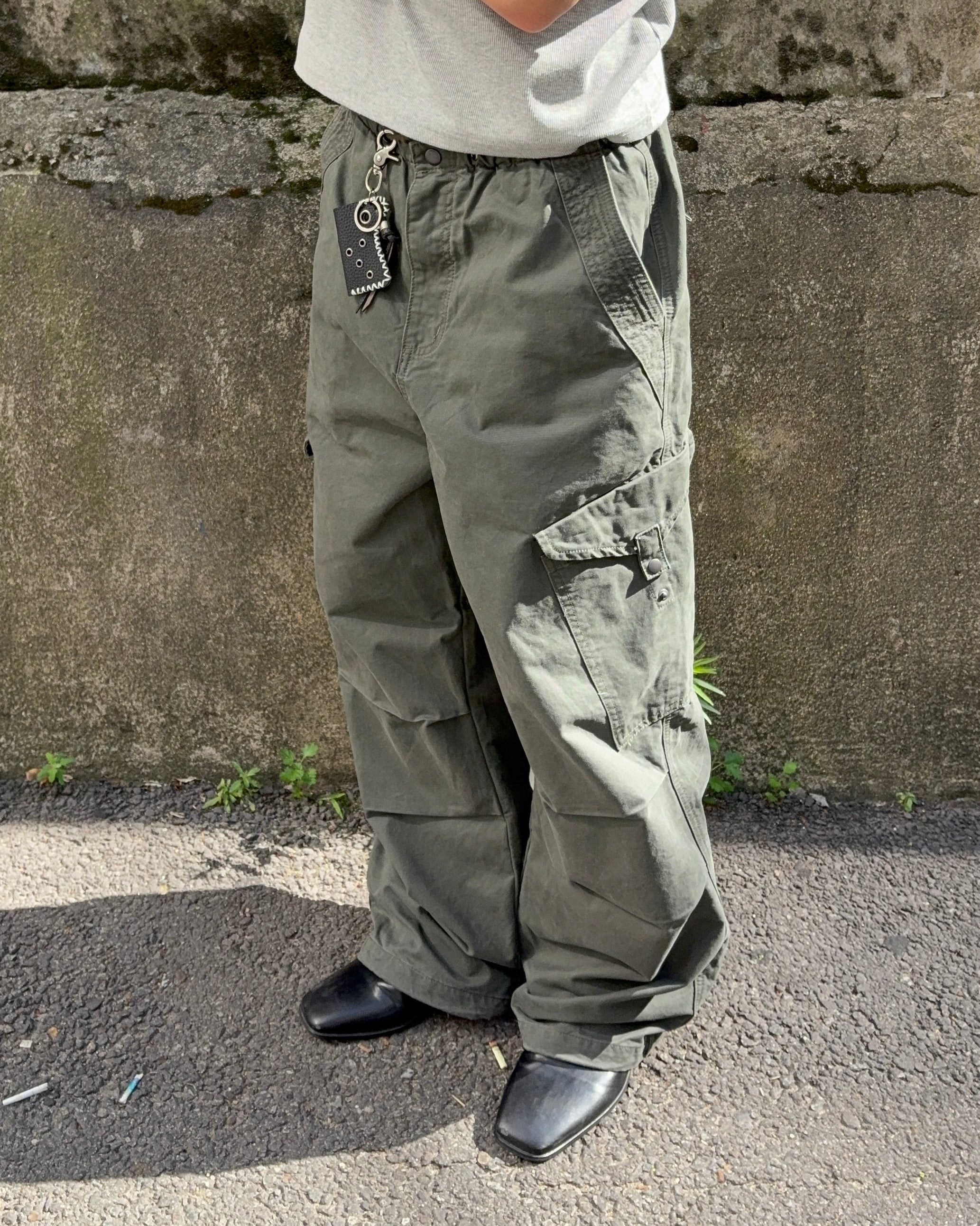 Snap-Pocket Cotton Cargo Pants