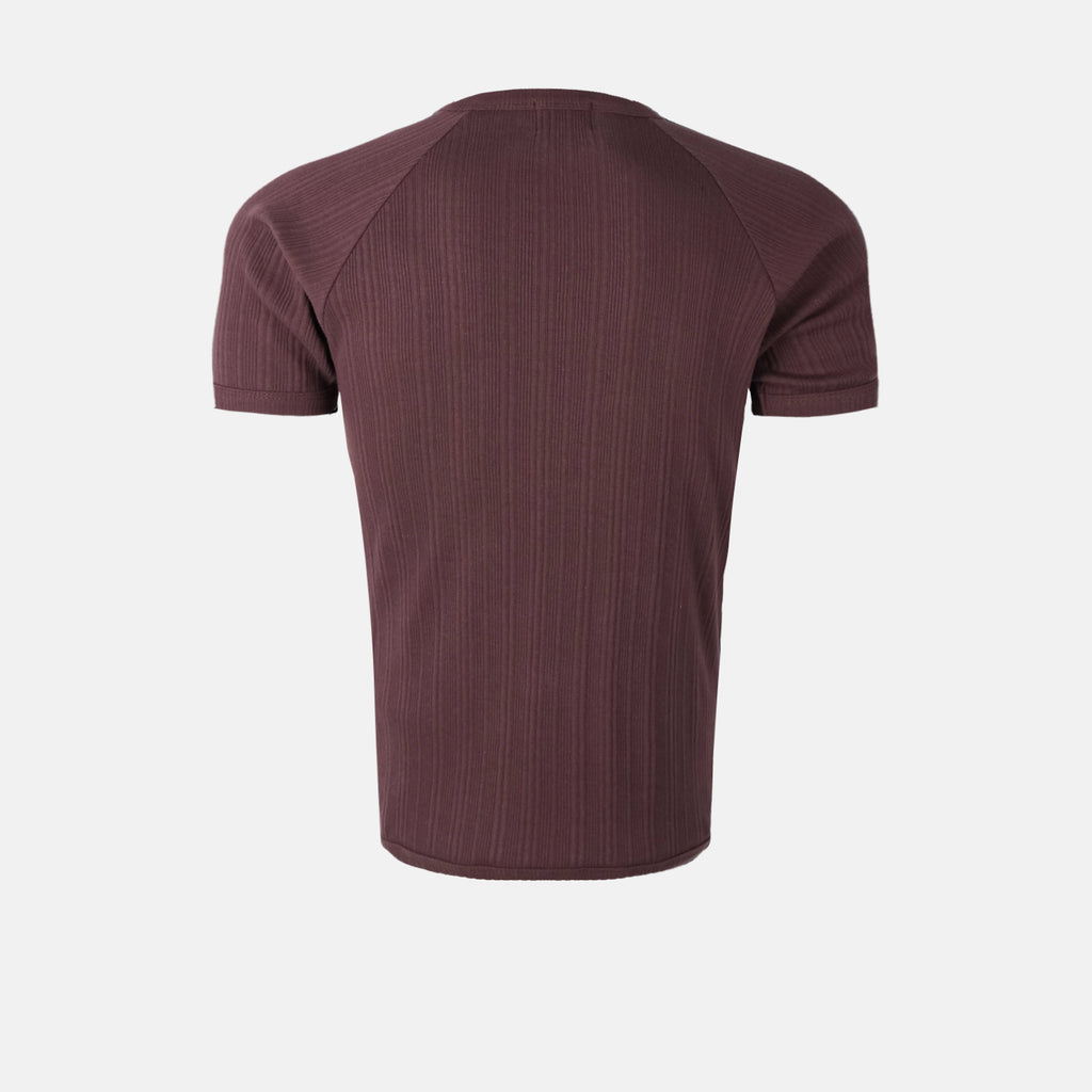 Side-Zip Ribbed Short Sleeve Knit Top