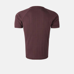 Side-Zip Ribbed Short Sleeve Knit Top