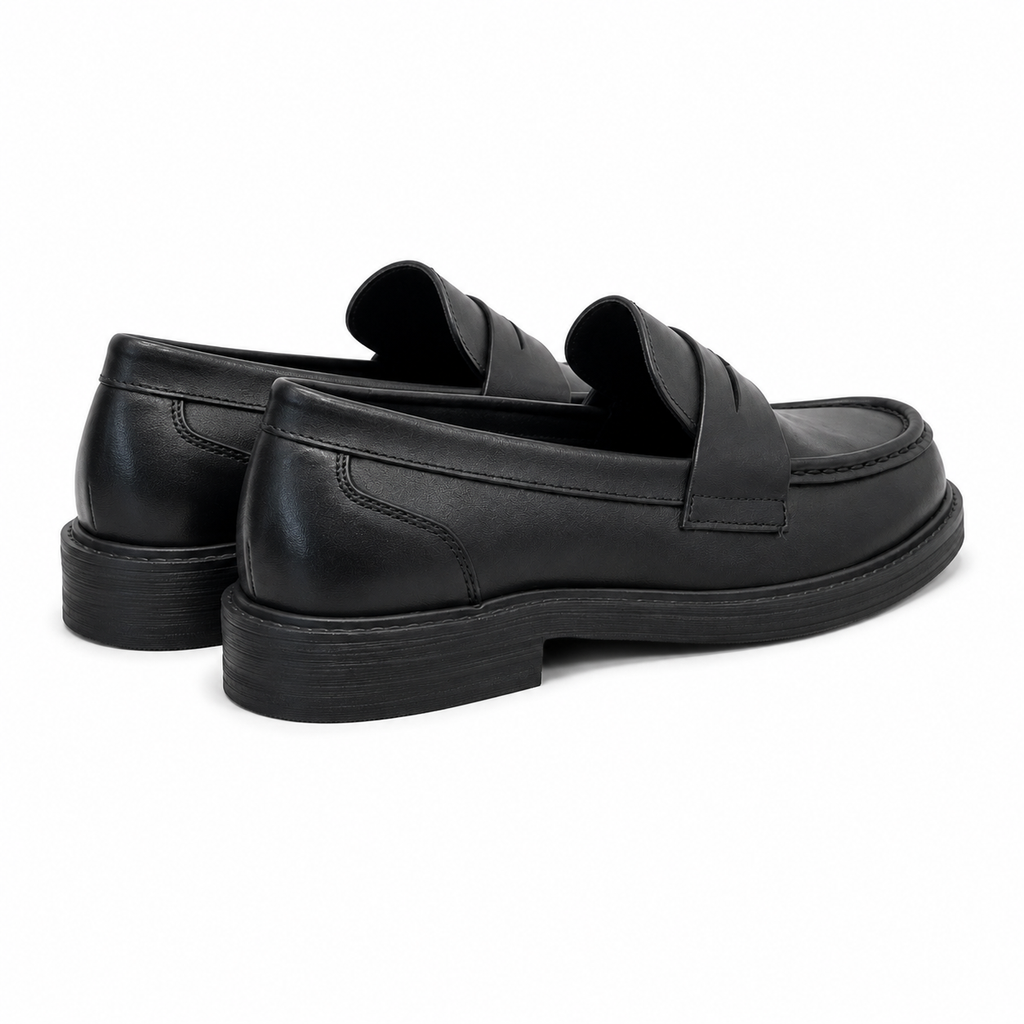 Moc-Toe Leather Penny Loafers