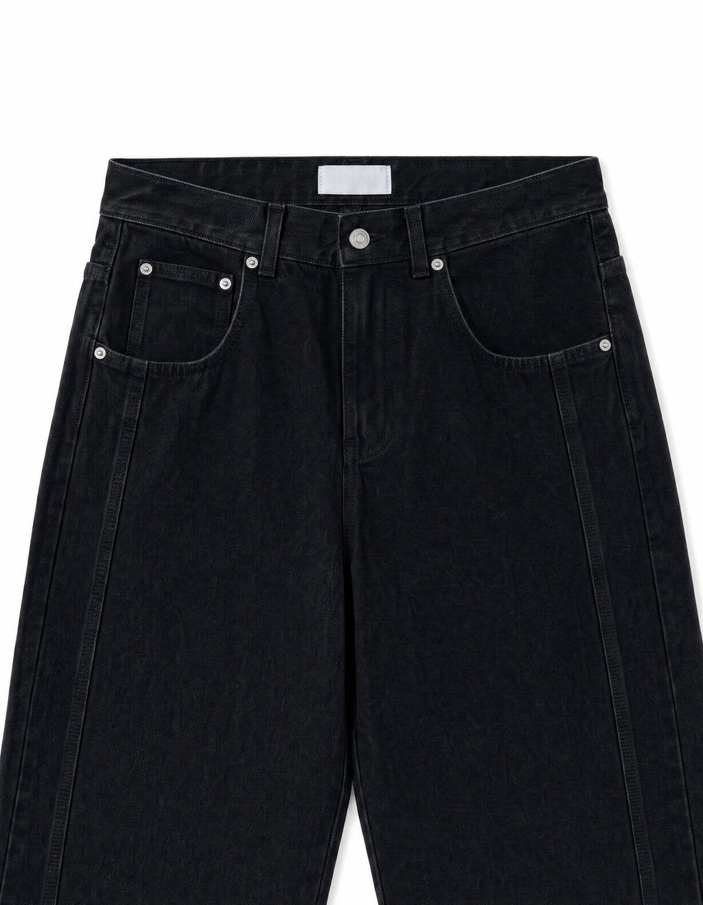 Tab-Pocket Wide Denim Pants