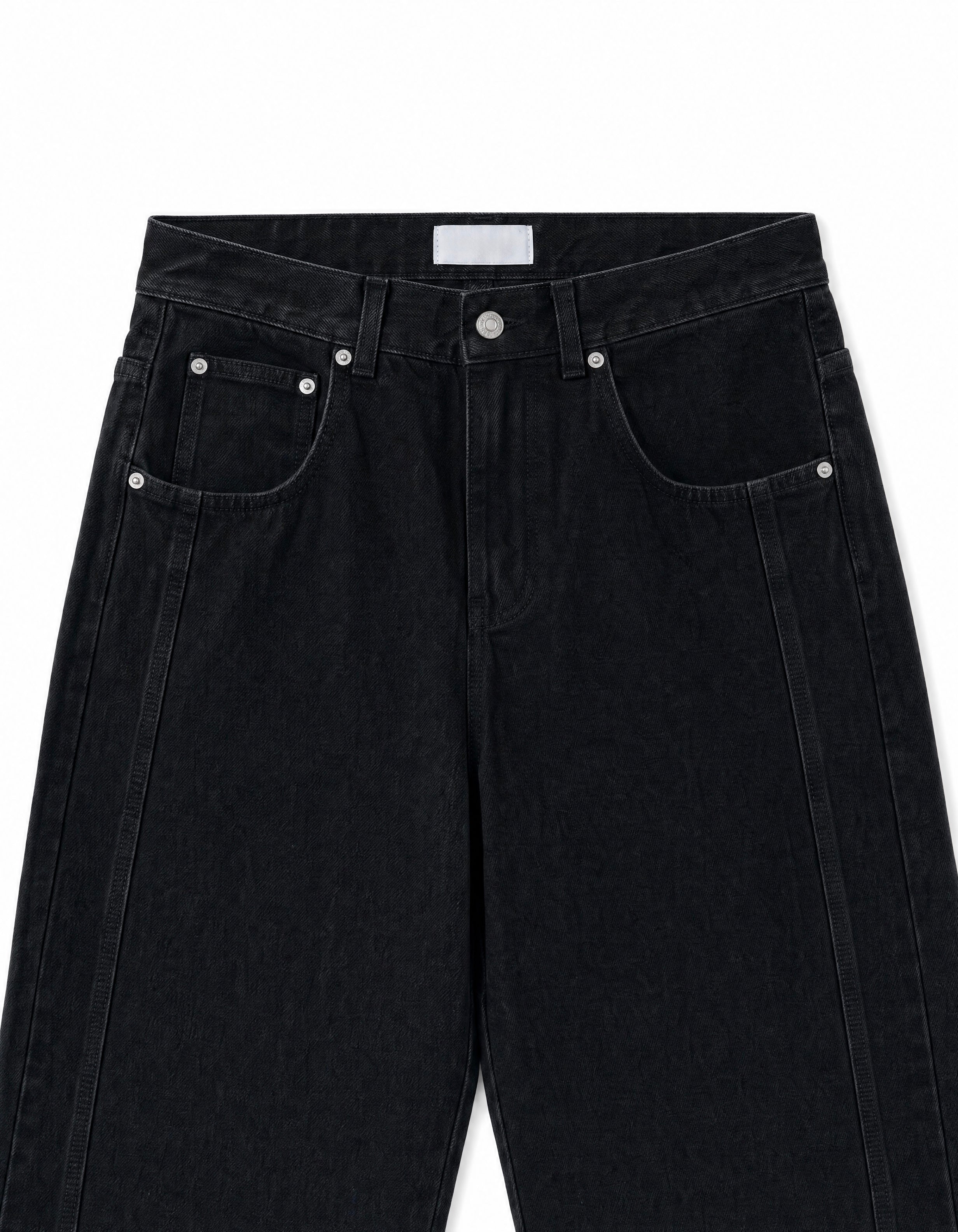 Tab-Pocket Wide Denim Pants