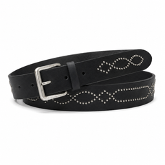 Loop-Stud Leather Belt