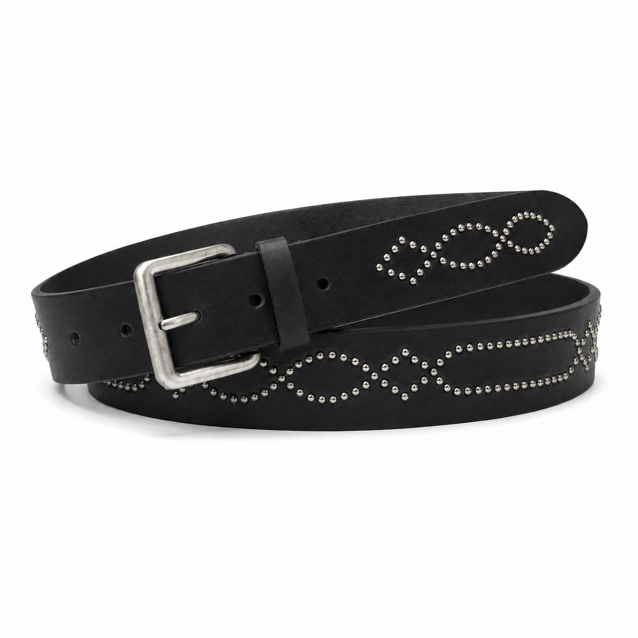 Loop-Stud Leather Belt