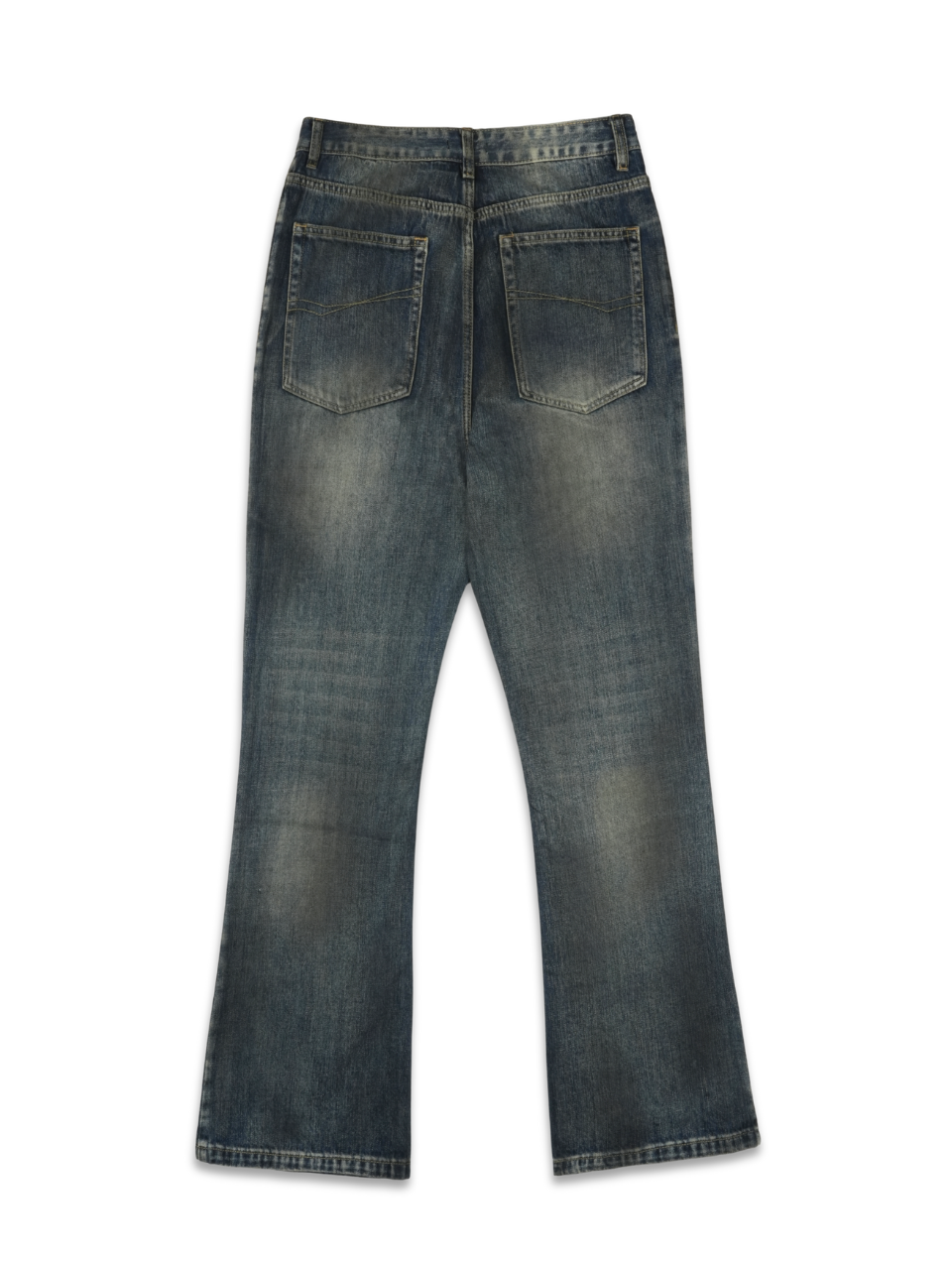 Oil-Wash Semi-Flare Jeans