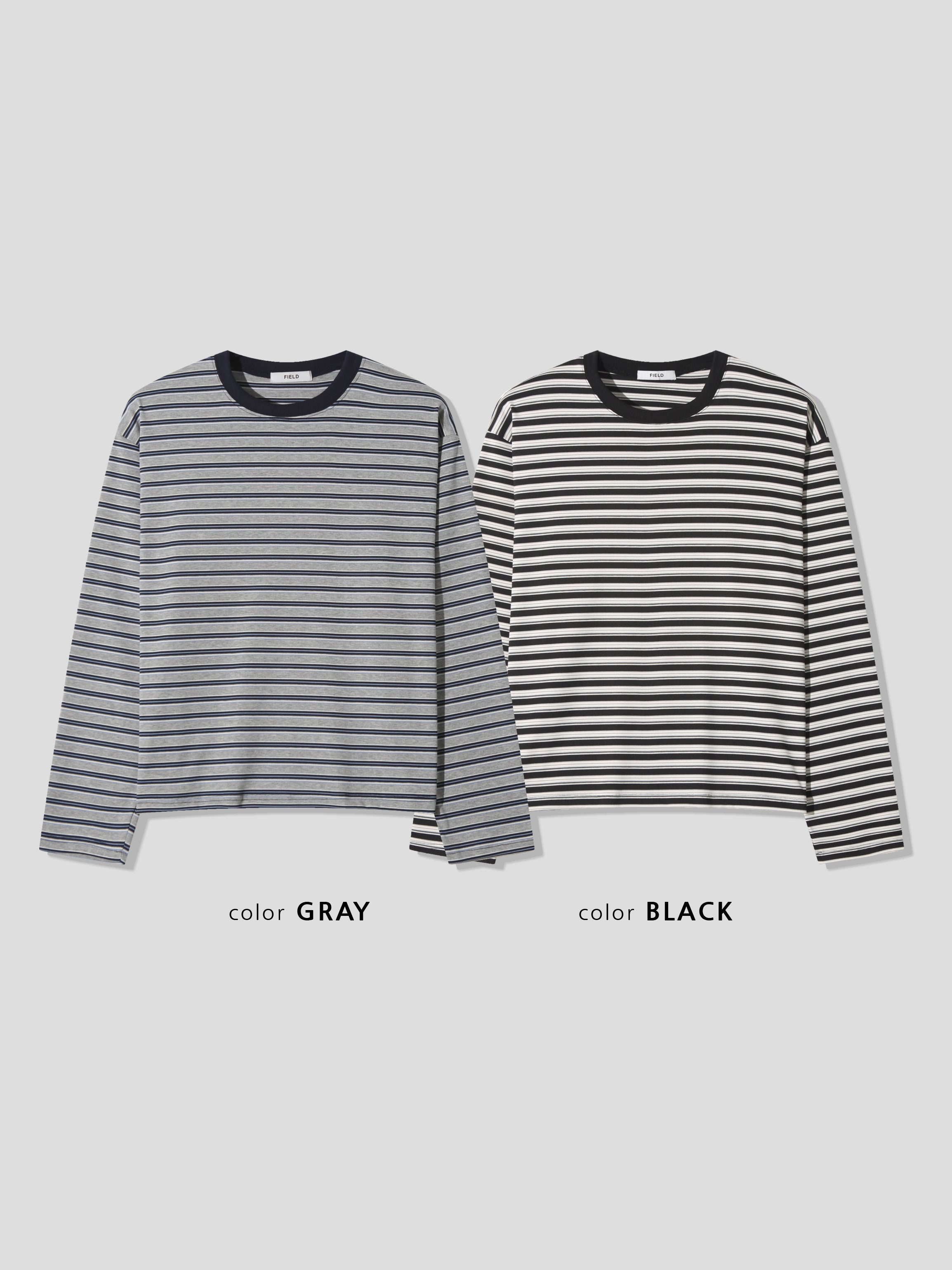 Soft Stretch Stripe Long Sleeve Tee