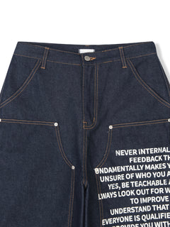 Graphic Double-Knee Denim Bermuda Shorts