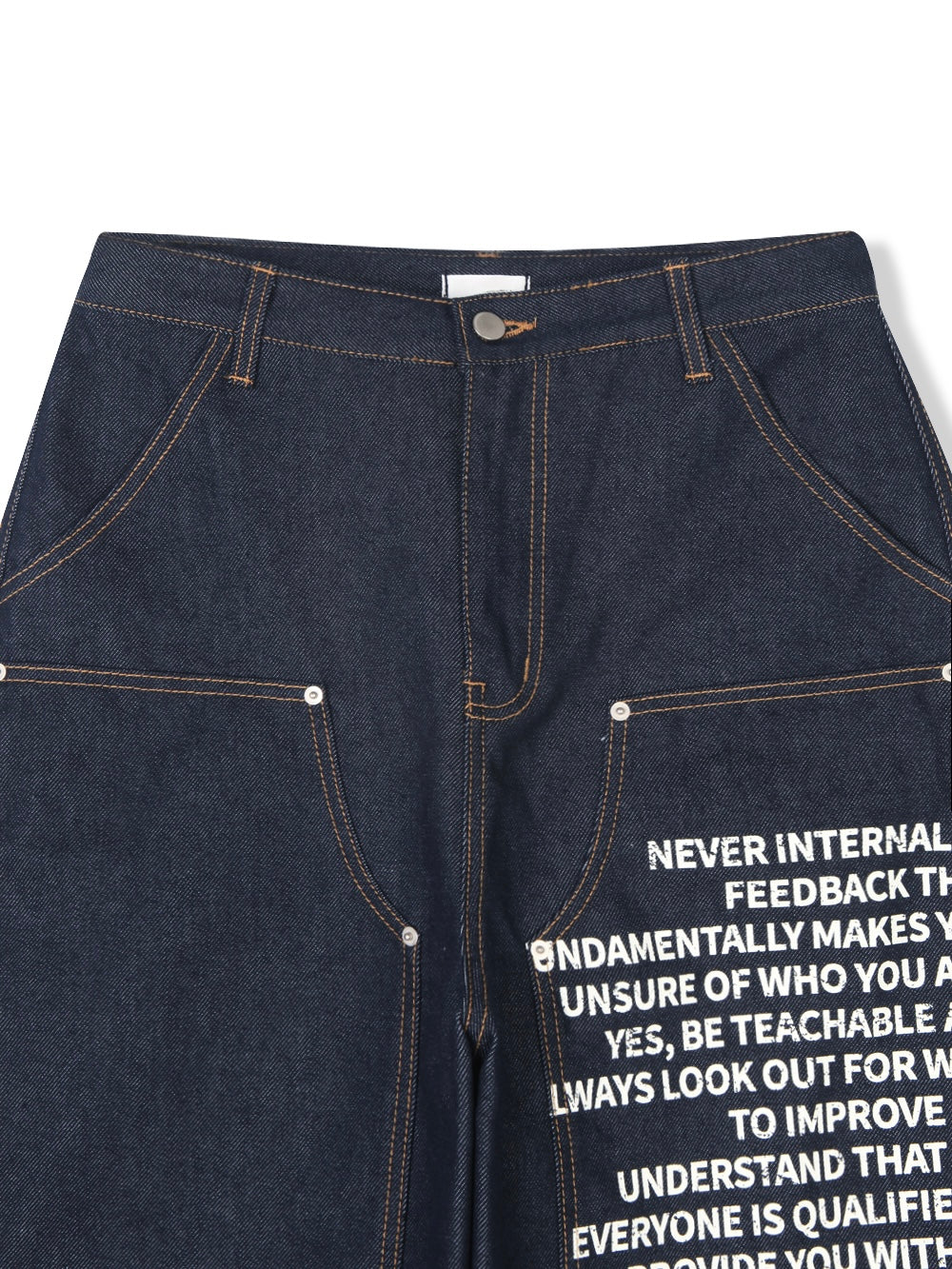 Graphic Double-Knee Denim Bermuda Shorts