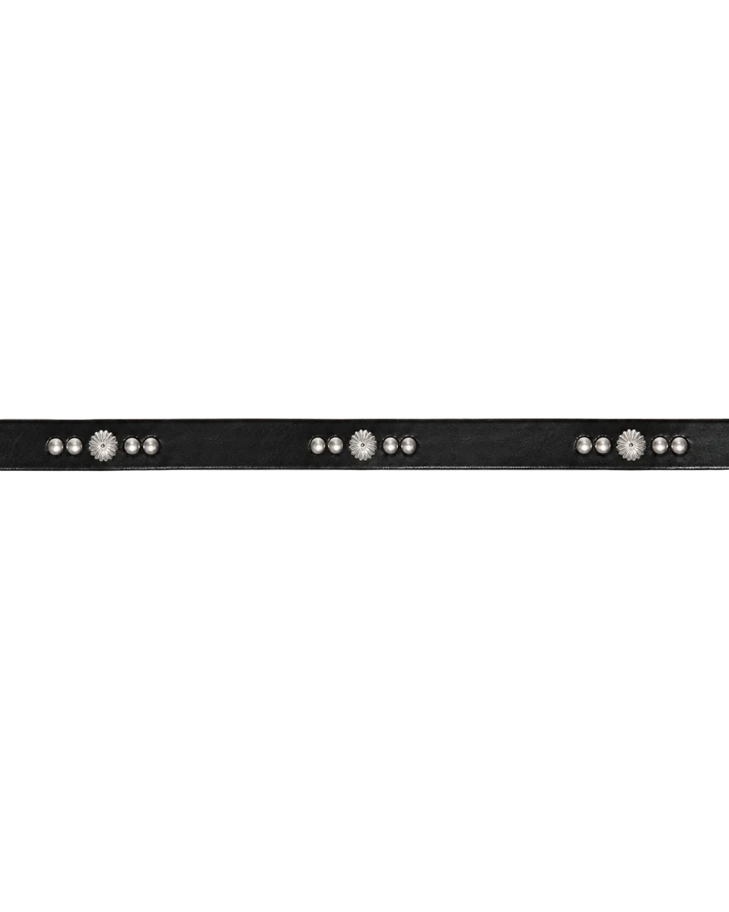 Concho-Stud Slim Leather Belt