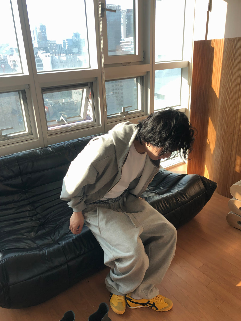 Sagged Layered Sweat Pants