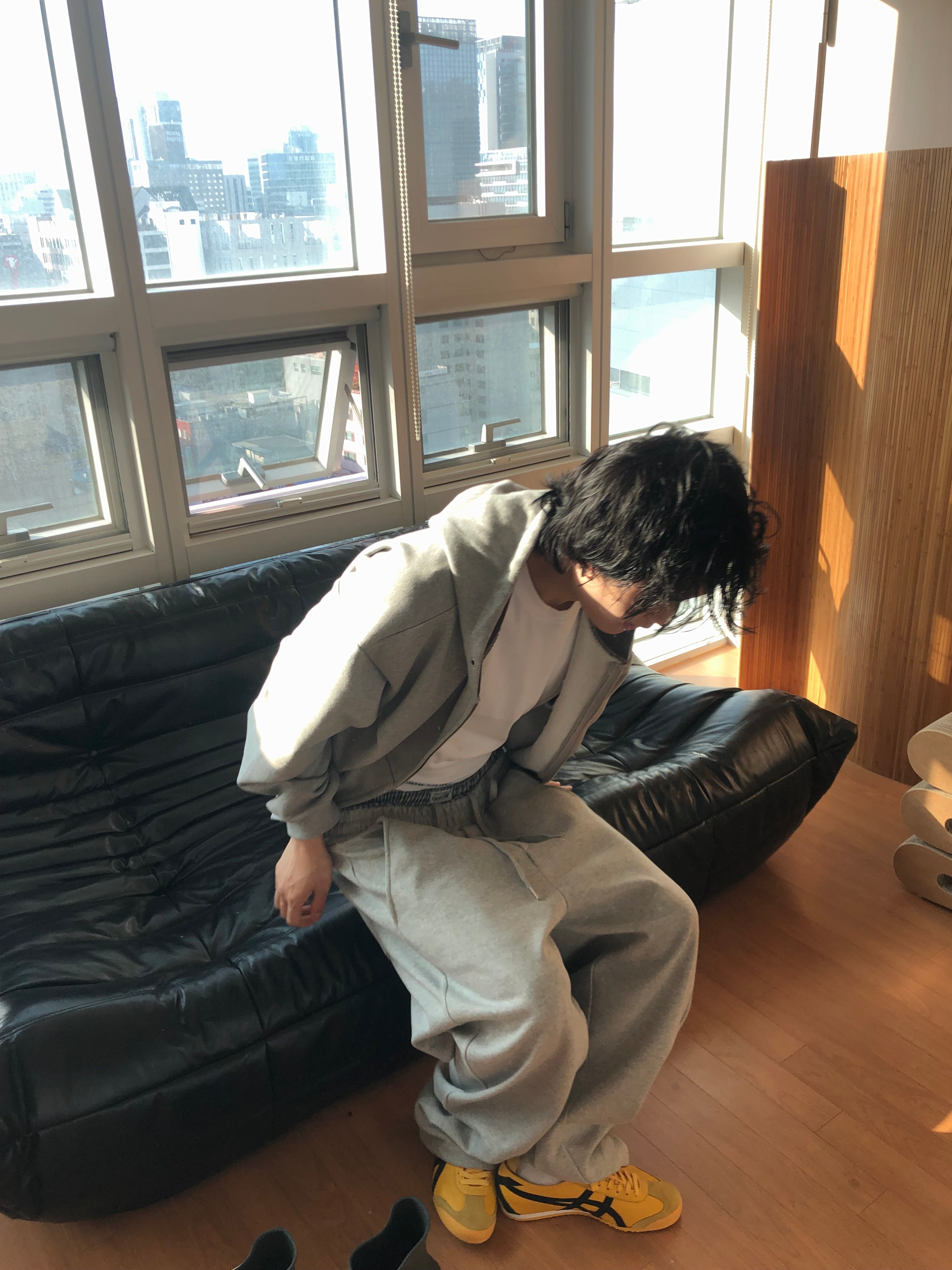 Sagged Layered Sweat Pants