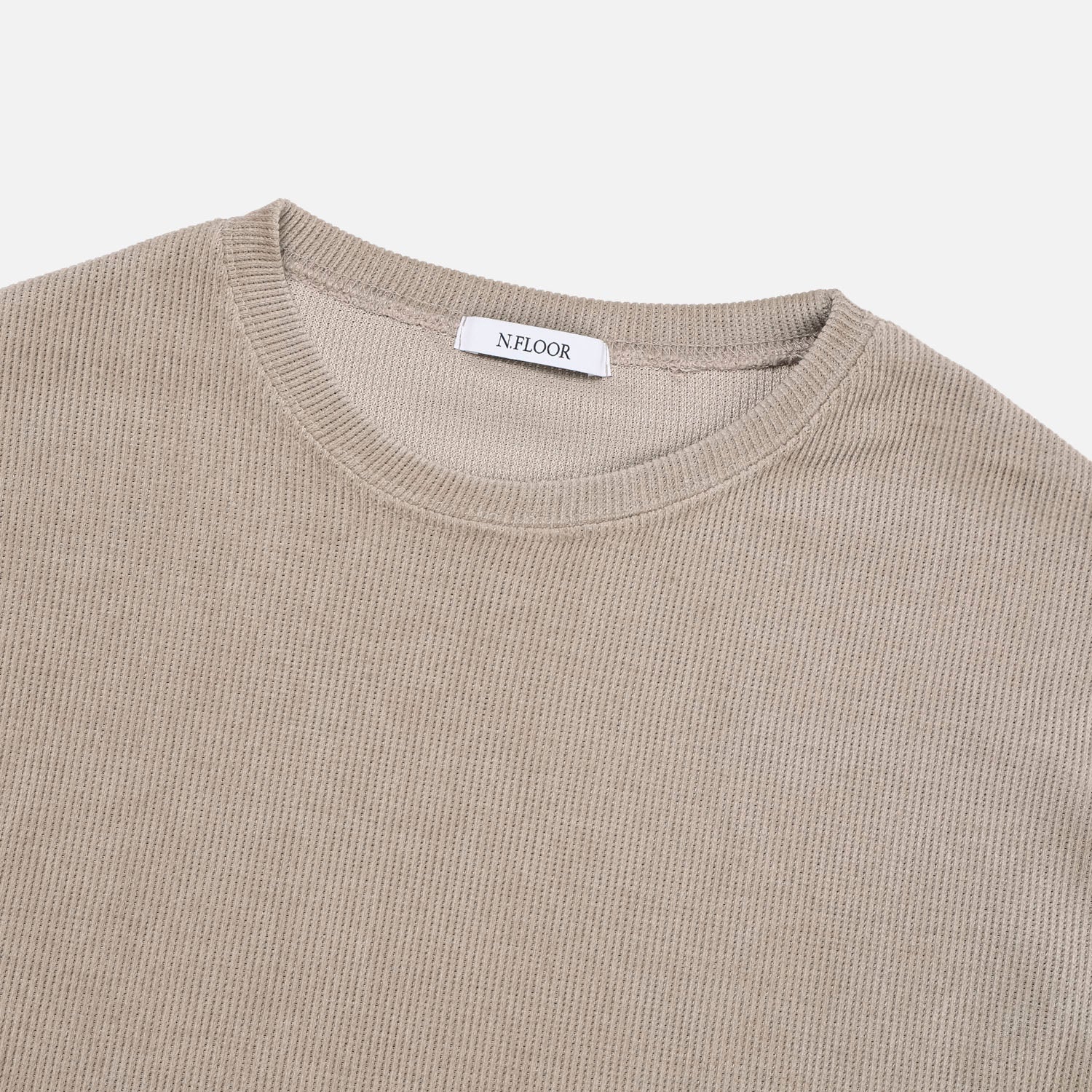 Waffle Knit Crop Long Sleeve