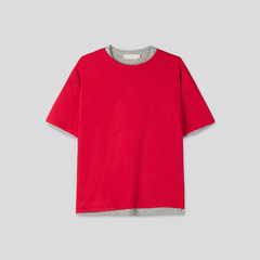 Layered-Cut Short Sleeve Tee