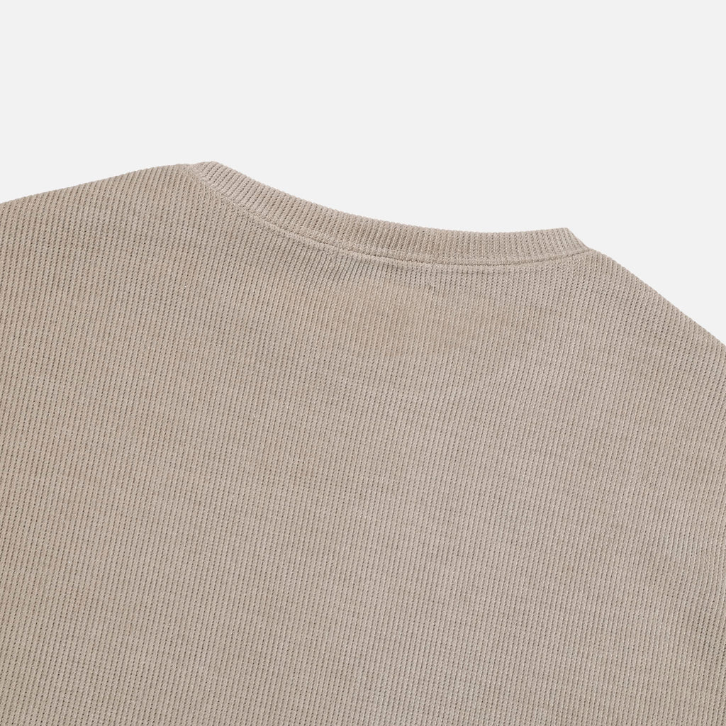 Waffle Knit Crop Long Sleeve