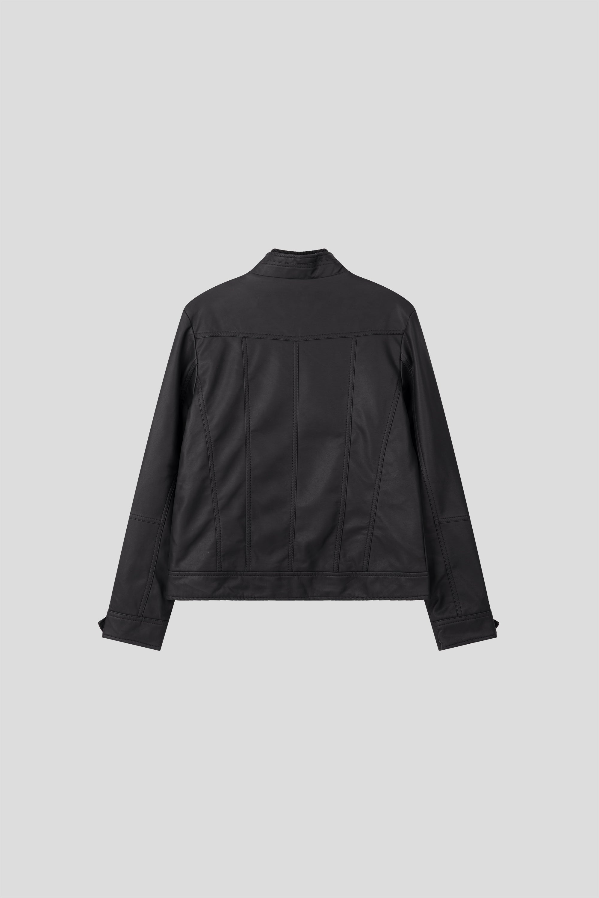 Y2k began leather biker jacket