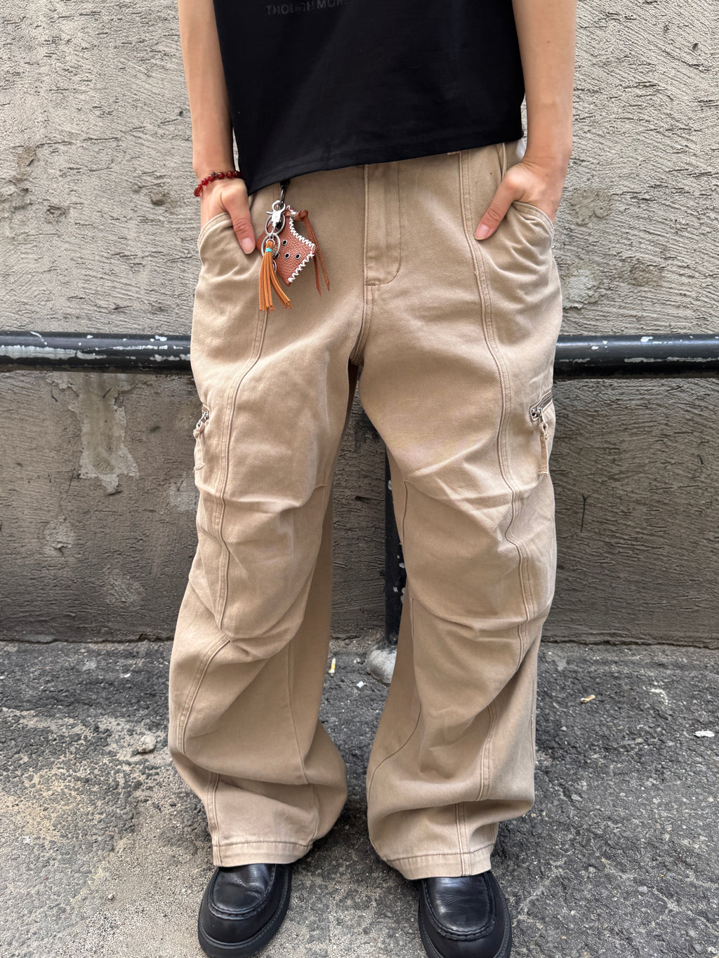 Panel-Dyed Cargo Pants
