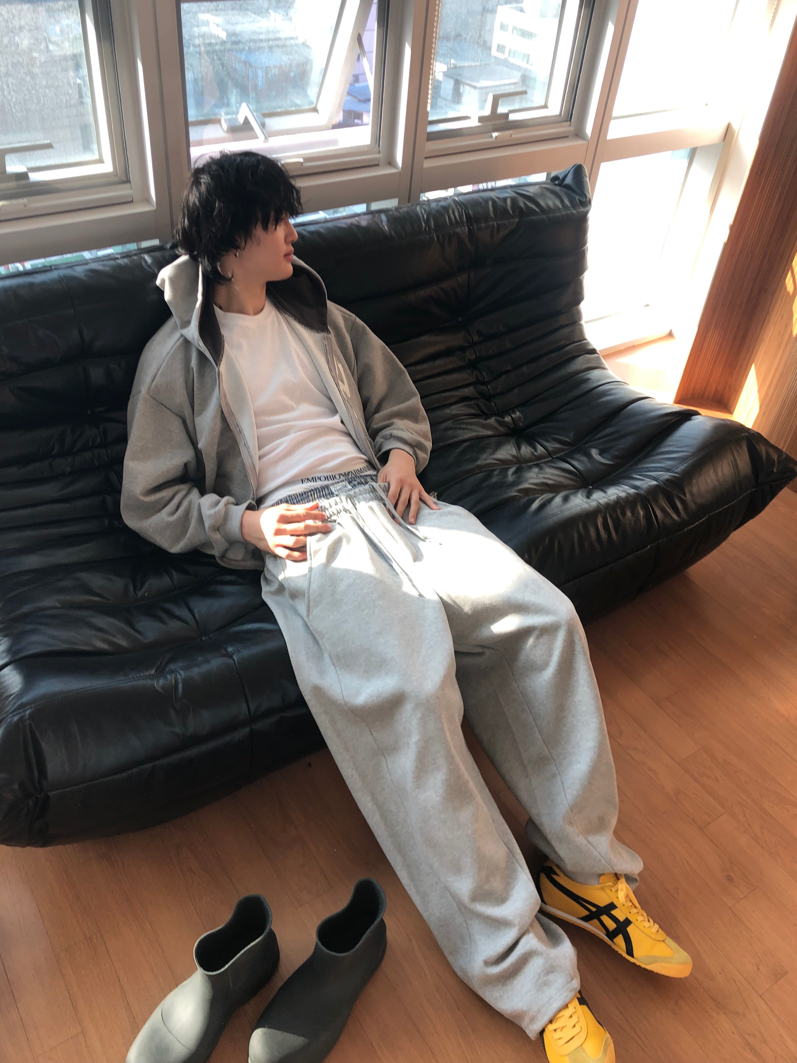 Sagged Layered Sweat Pants