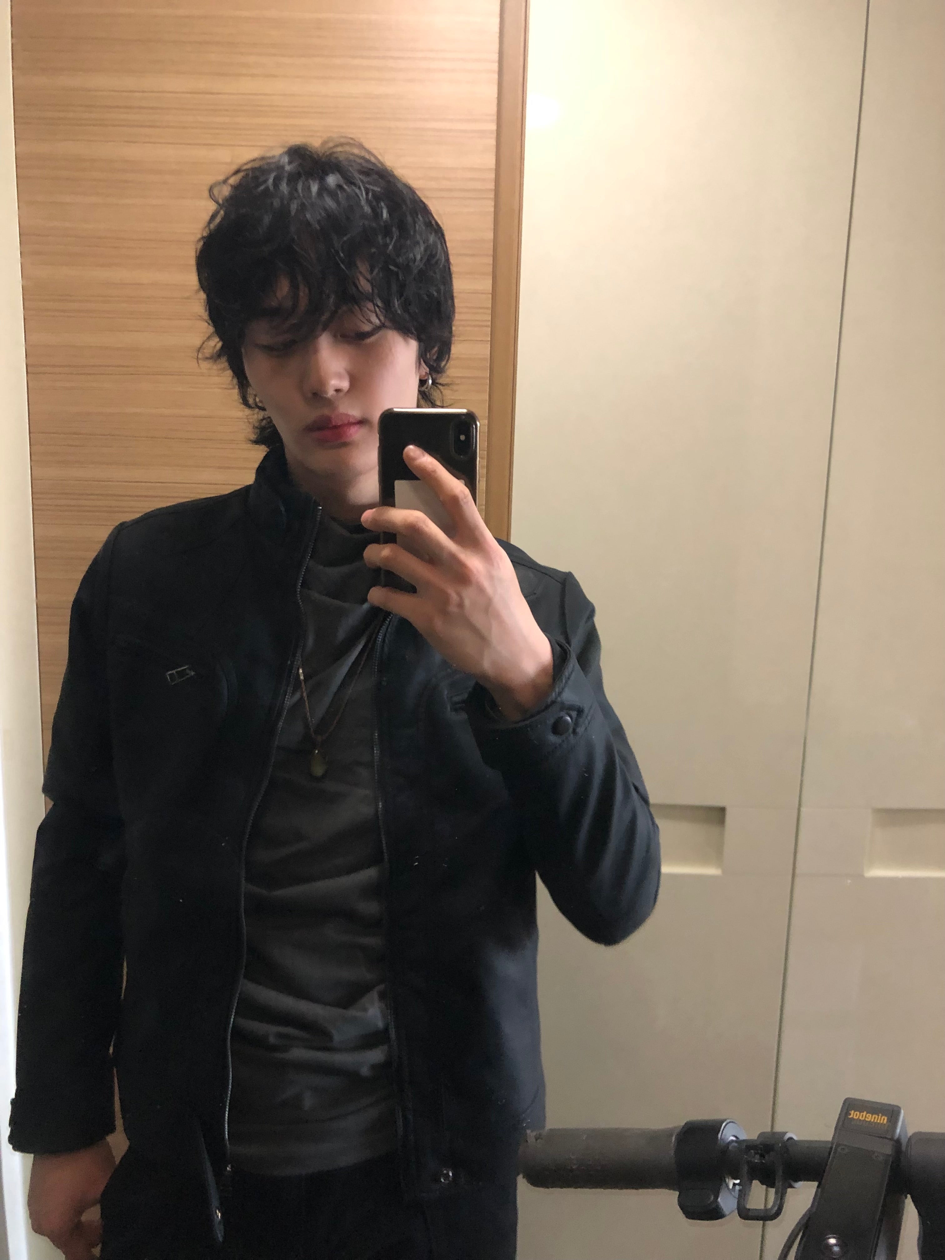 Y2k began leather biker jacket