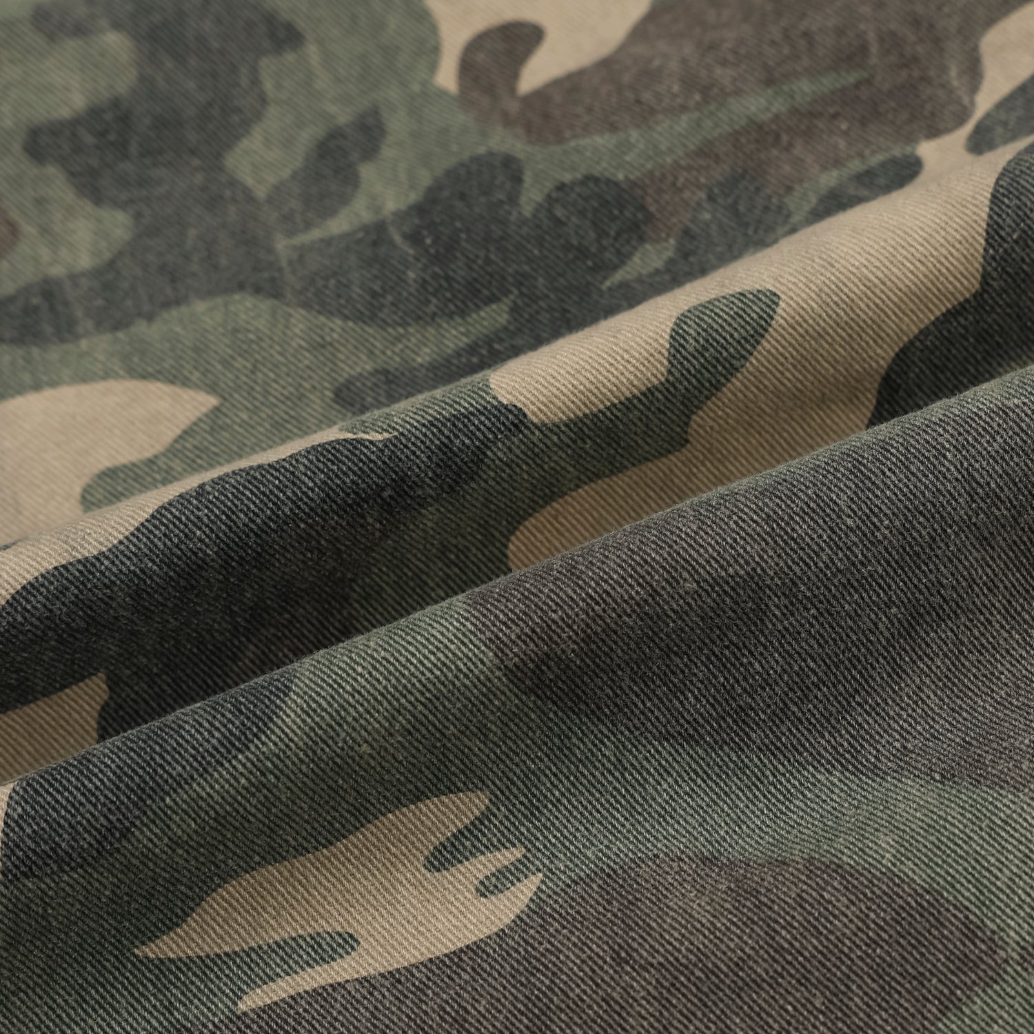 Washed Camo Panel Cargo Pants