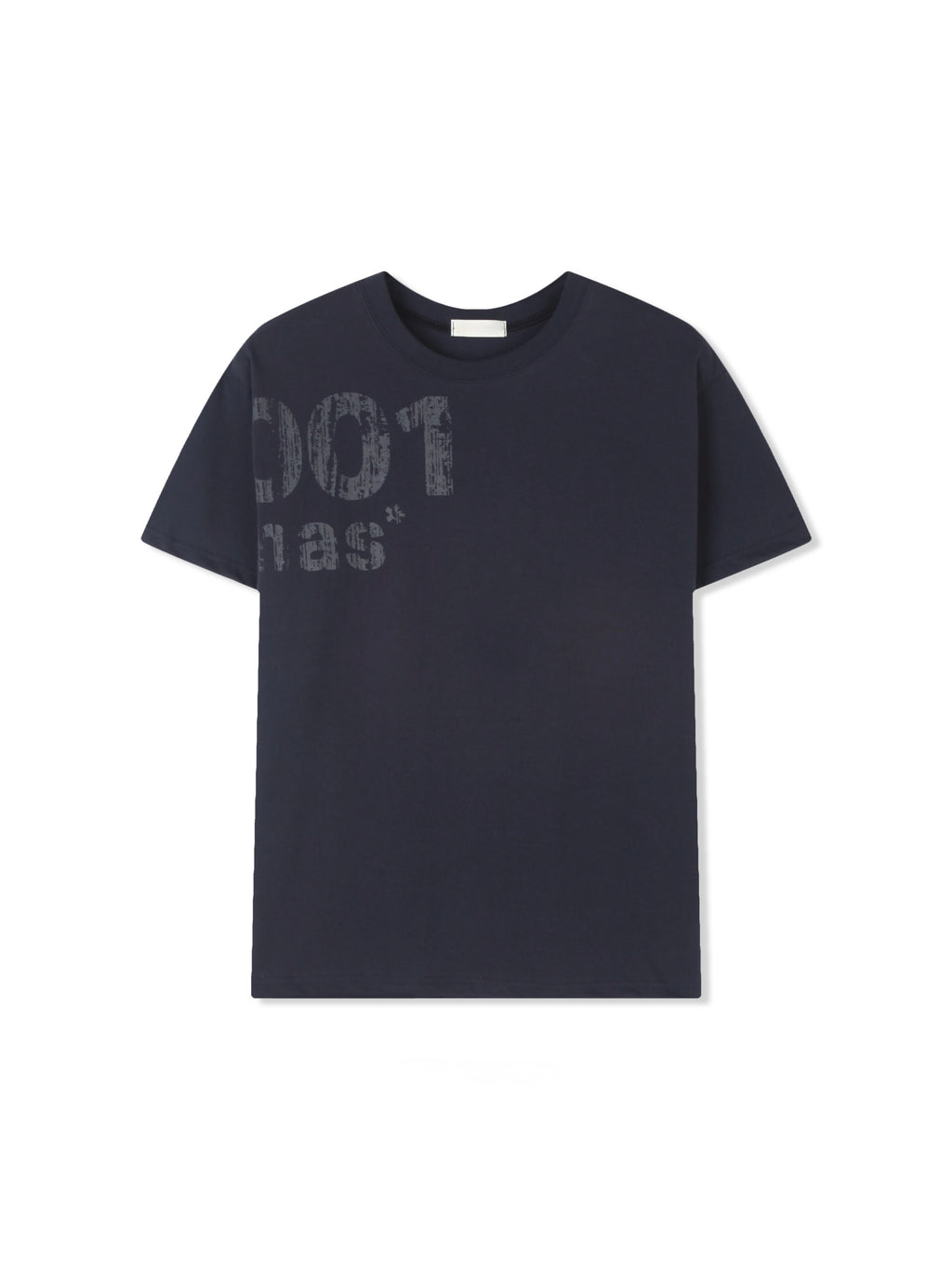 001 Crack Graphic Semi-Crop T-Shirt