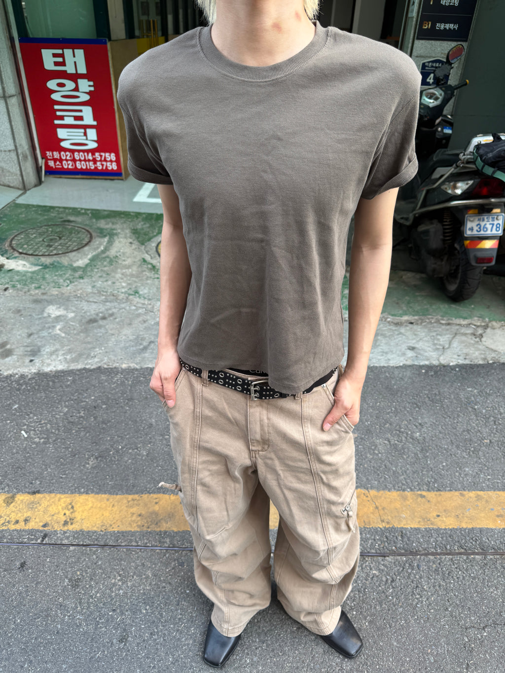 Ribbed Muscle-Fit Crew T-Shirt