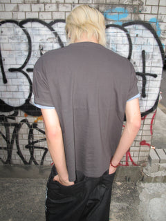 Bio-Washed Semi-Crop Graphic T-Shirt
