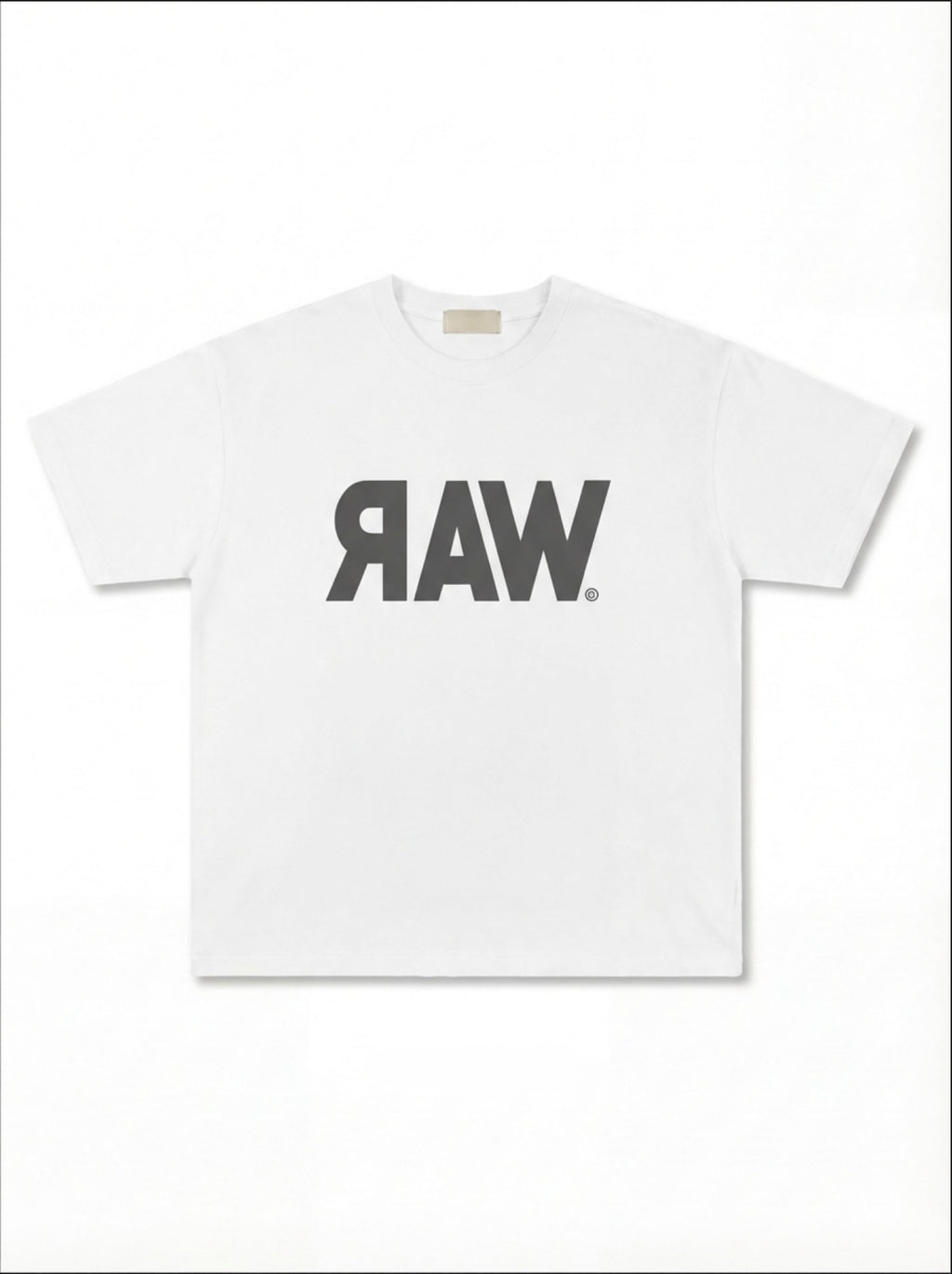 Bio-Washed Semi-Crop Graphic T-Shirt