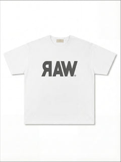 Bio-Washed Semi-Crop Graphic T-Shirt