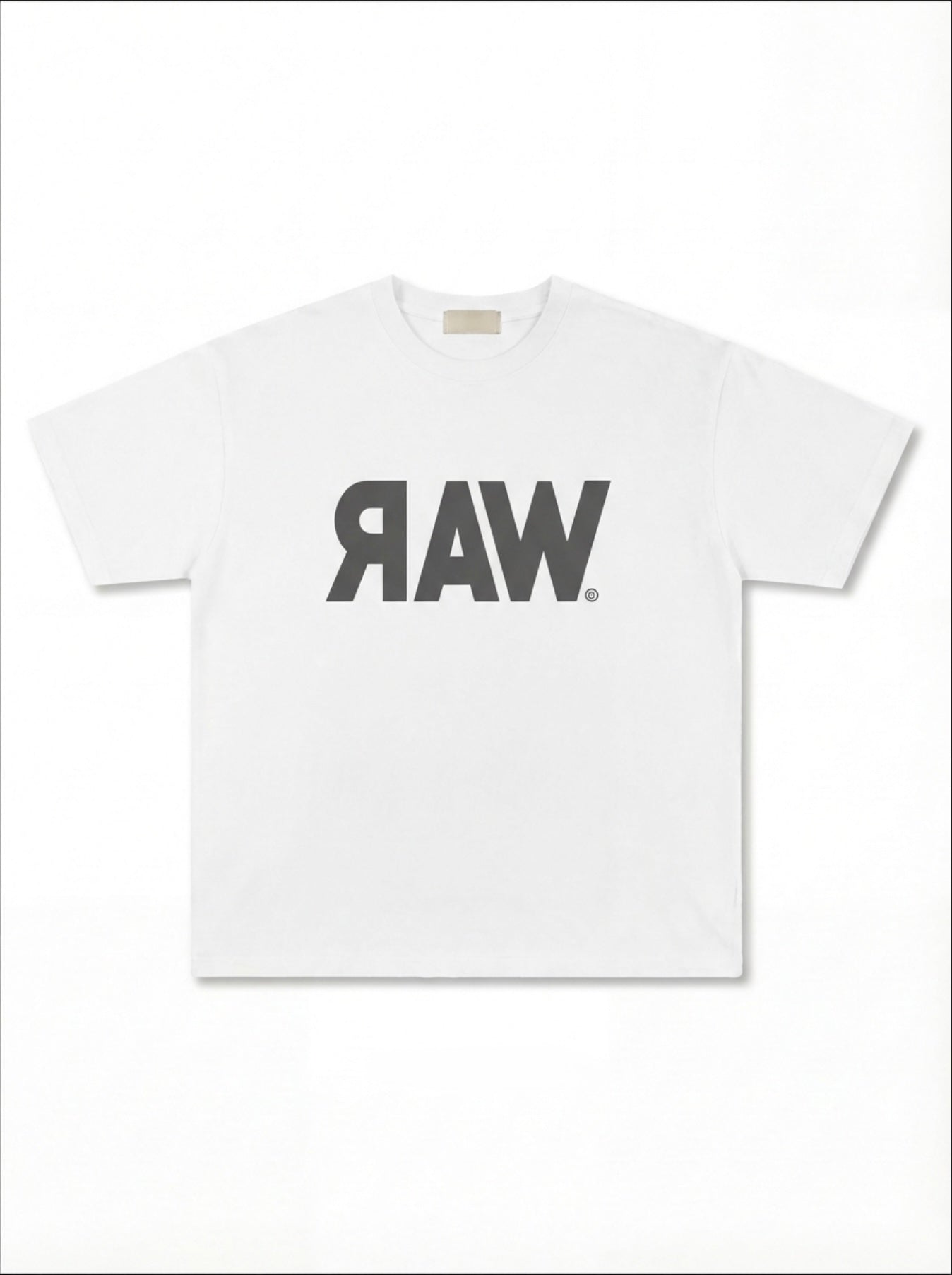 Bio-Washed Semi-Crop Graphic T-Shirt