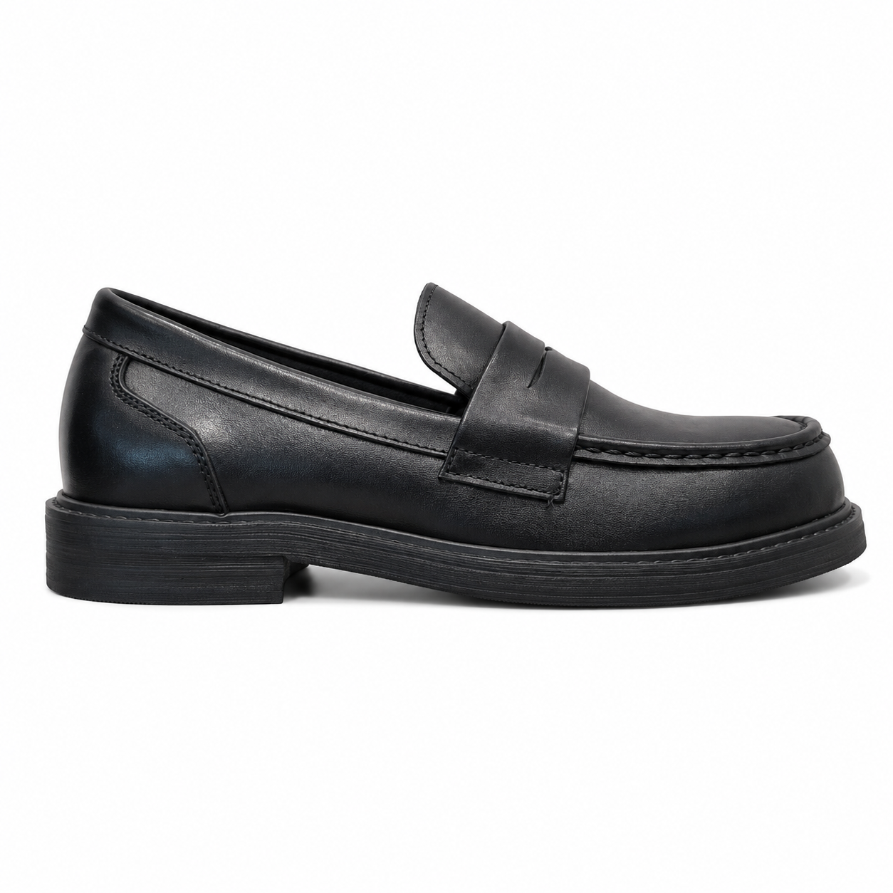 Moc-Toe Leather Penny Loafers