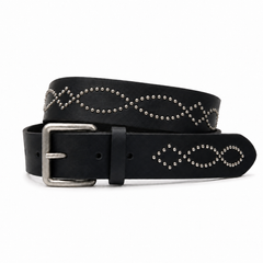Loop-Stud Leather Belt