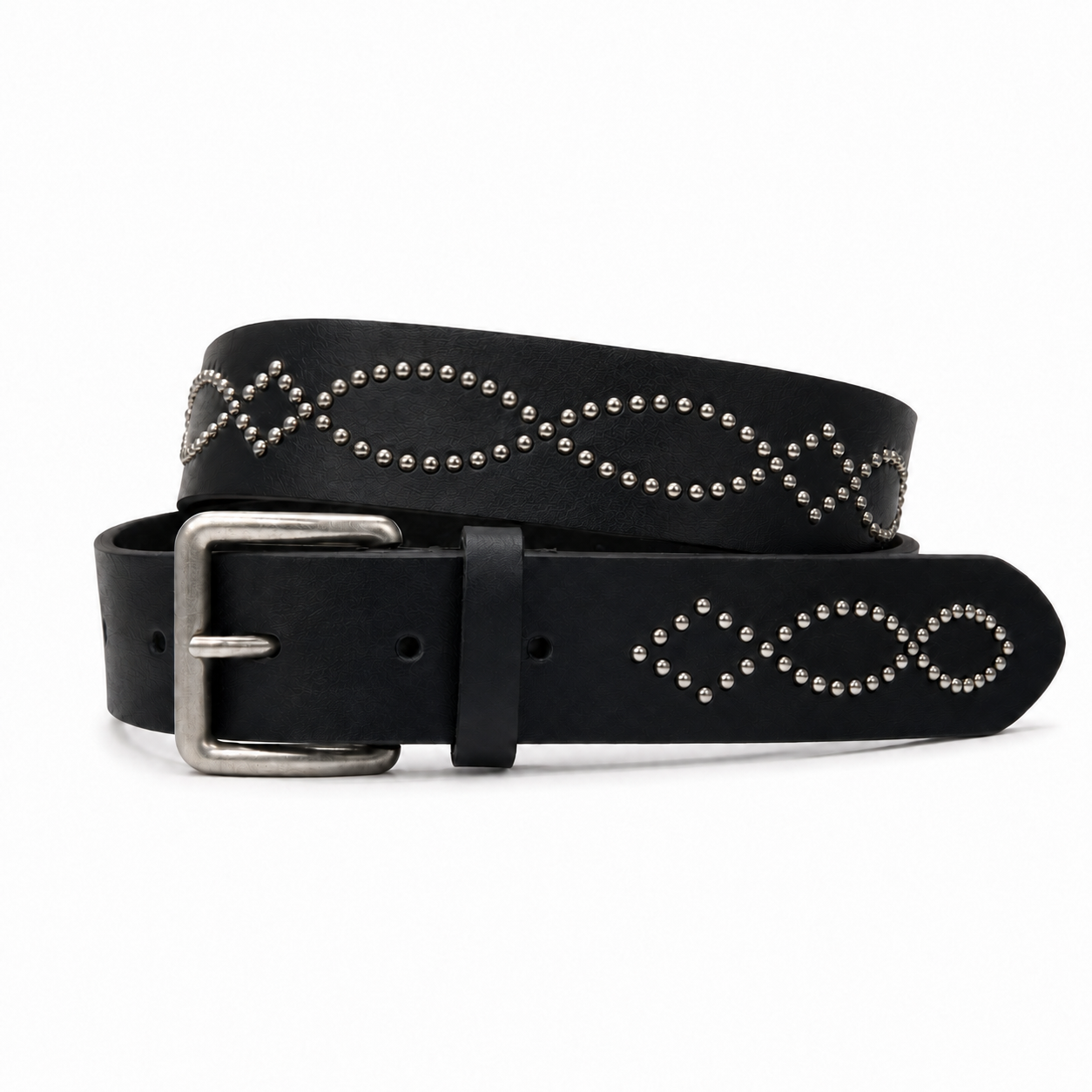 Loop-Stud Leather Belt
