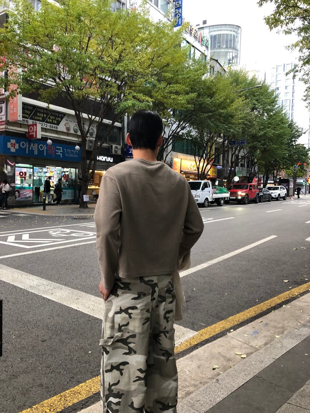 Waffle Knit Crop Long Sleeve