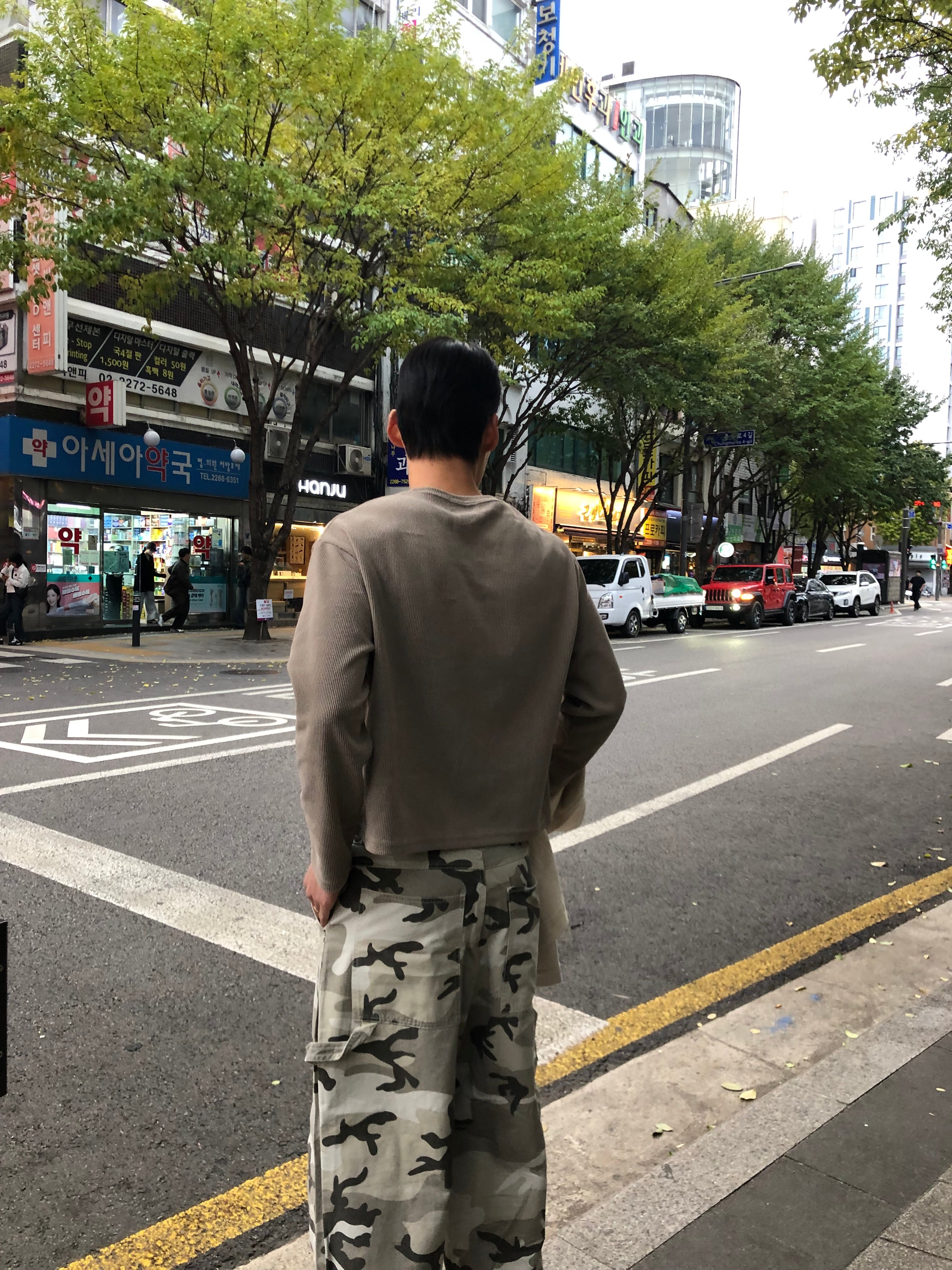 Waffle Knit Crop Long Sleeve