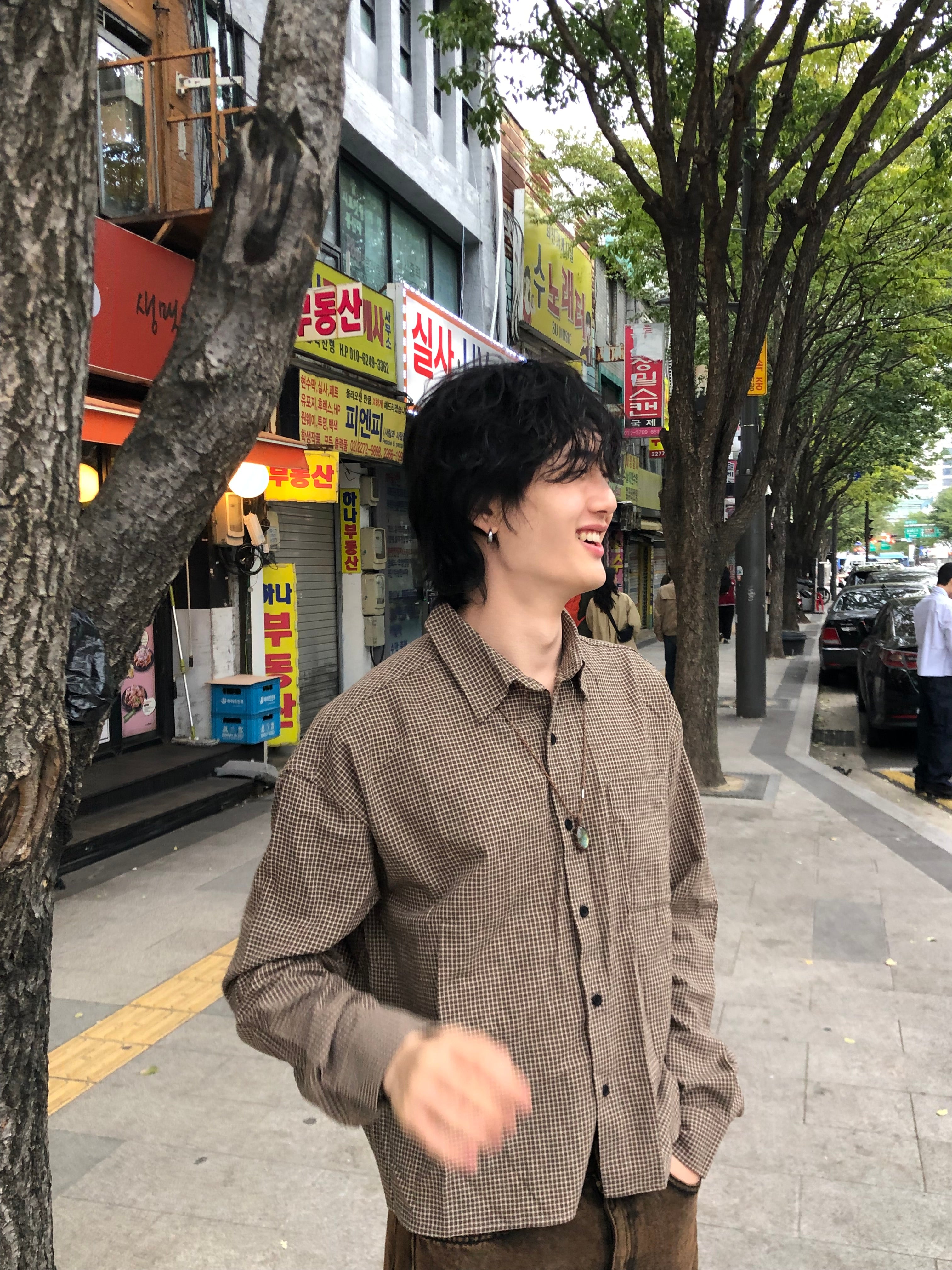 Vintage Houndstooth Cropped Shirt