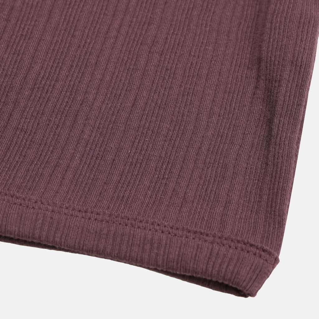 Side-Zip Ribbed Short Sleeve Knit Top