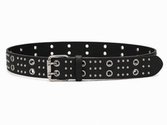 Circle-Stud Wide Belt