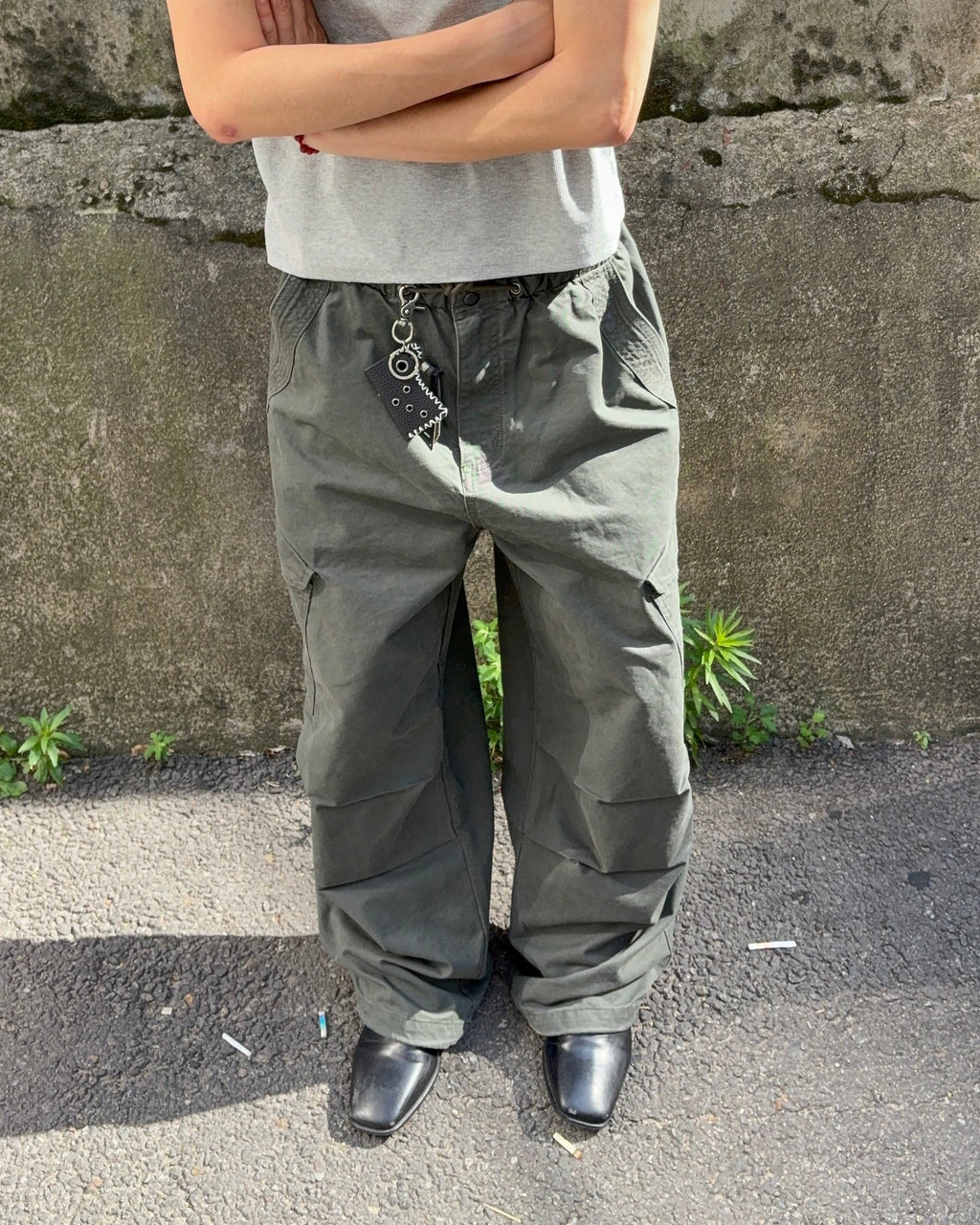 Snap-Pocket Cotton Cargo Pants