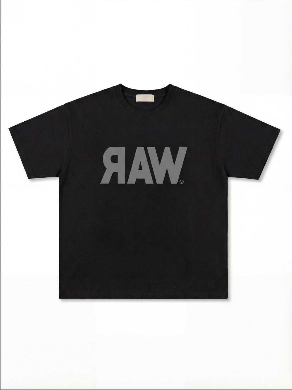 Bio-Washed Semi-Crop Graphic T-Shirt