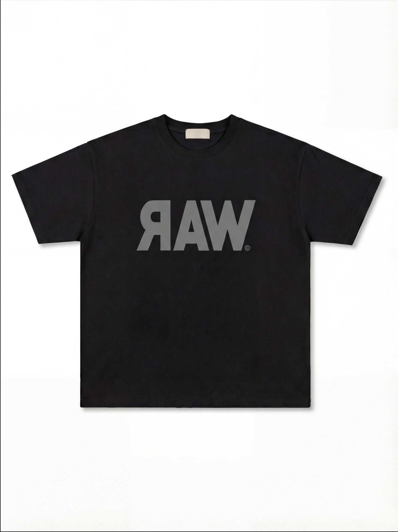 Bio-Washed Semi-Crop Graphic T-Shirt
