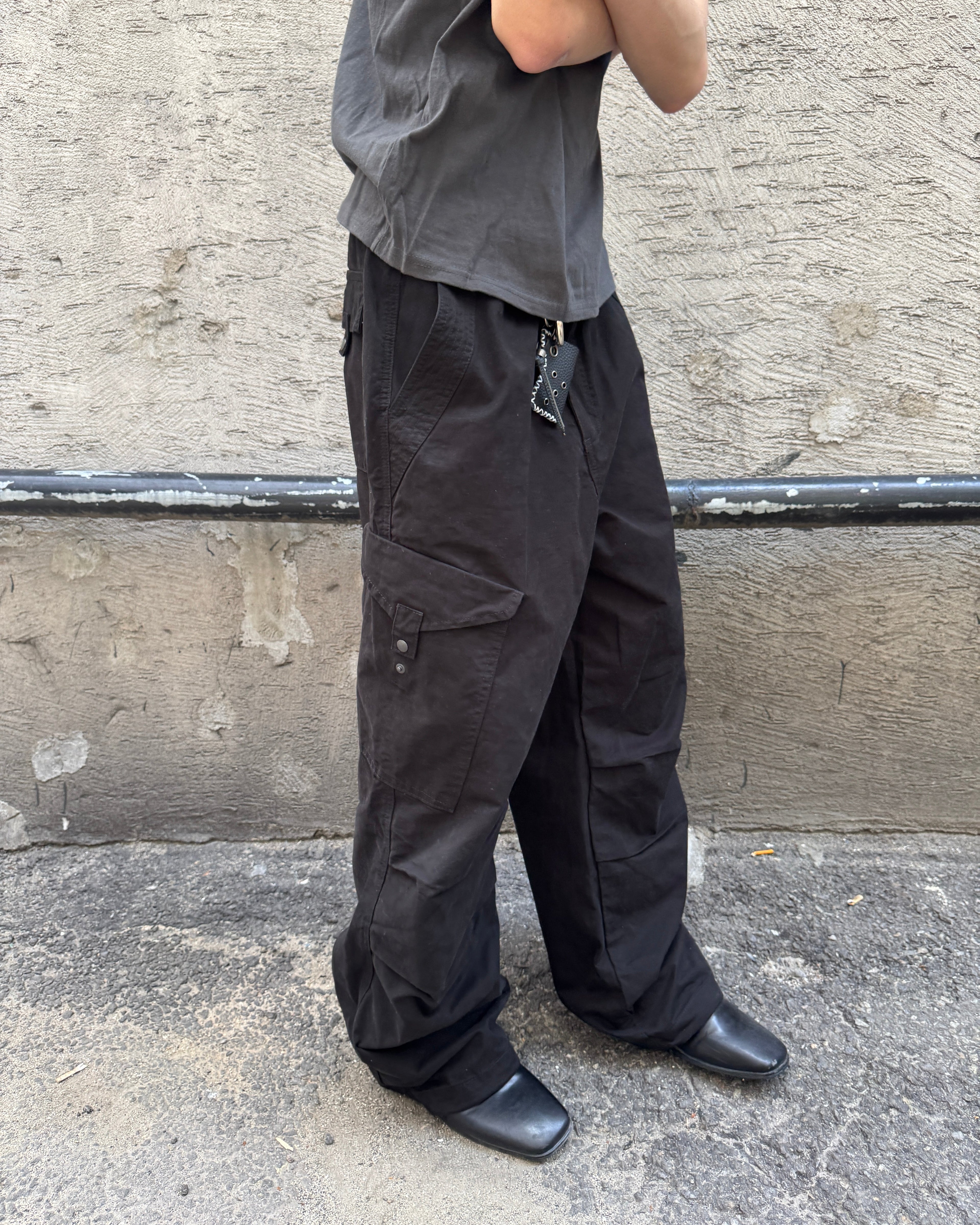 Snap-Pocket Cotton Cargo Pants