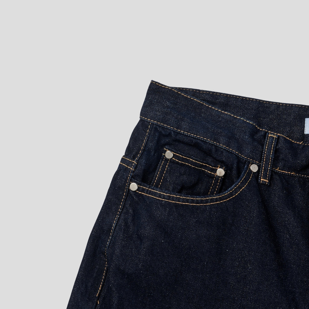 Carry Over Embroidery Wide Denim Pants