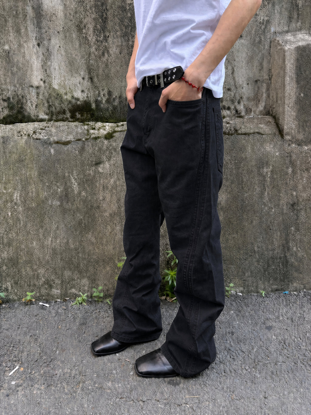 Washed Seam Flare Pants