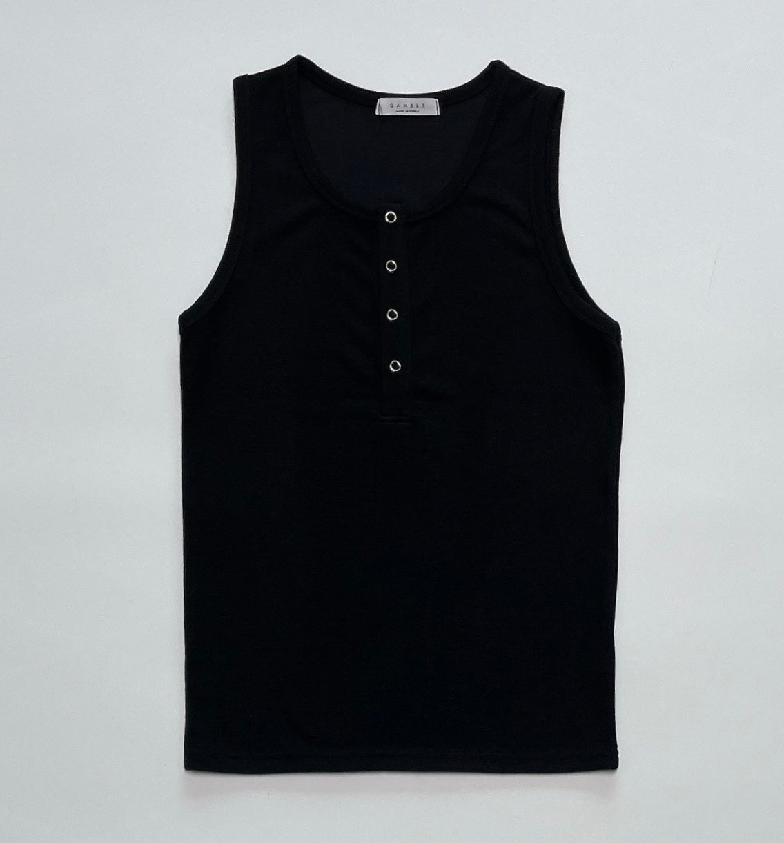 Ring-Button Henley Tank Top