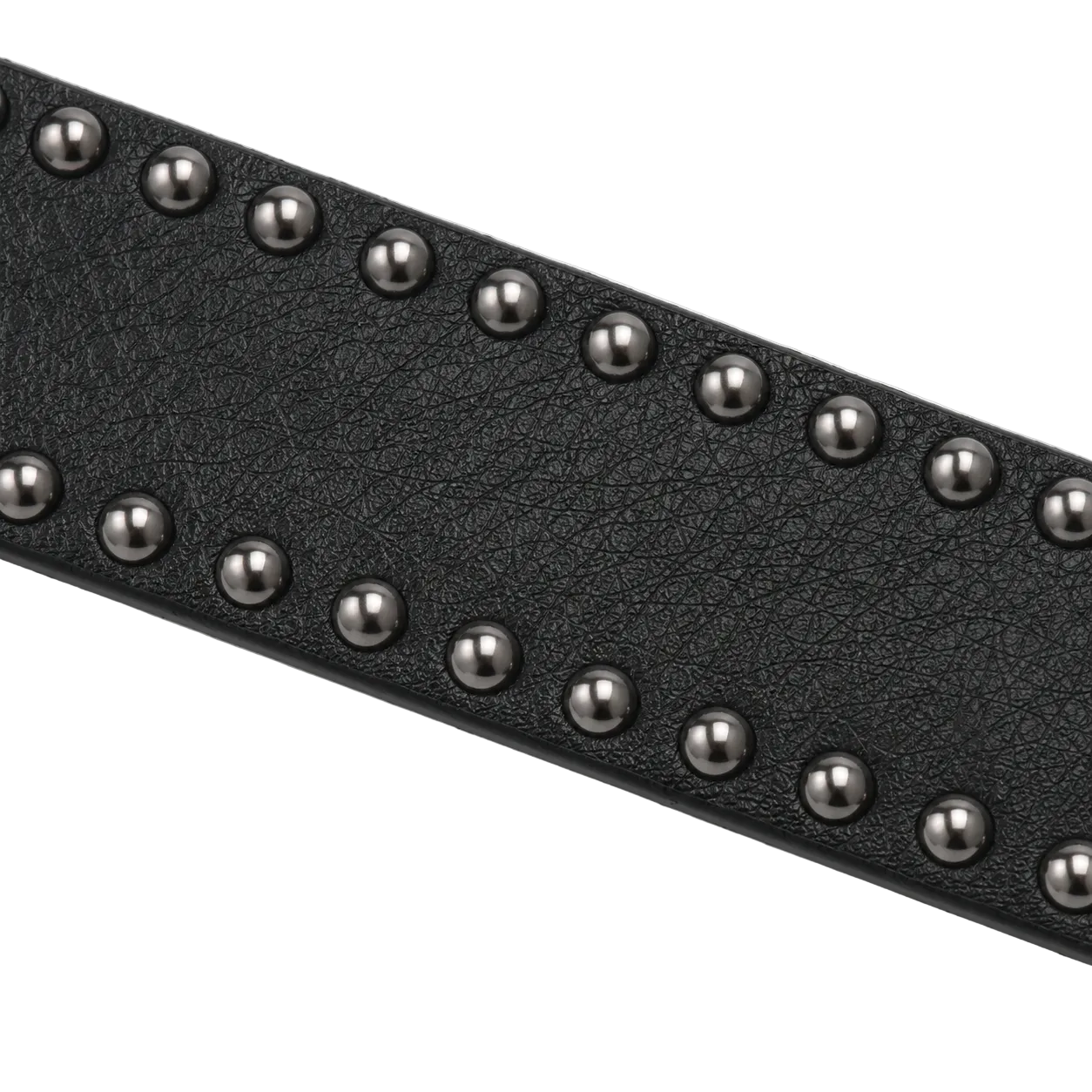 Double-Row Studded Black Belt